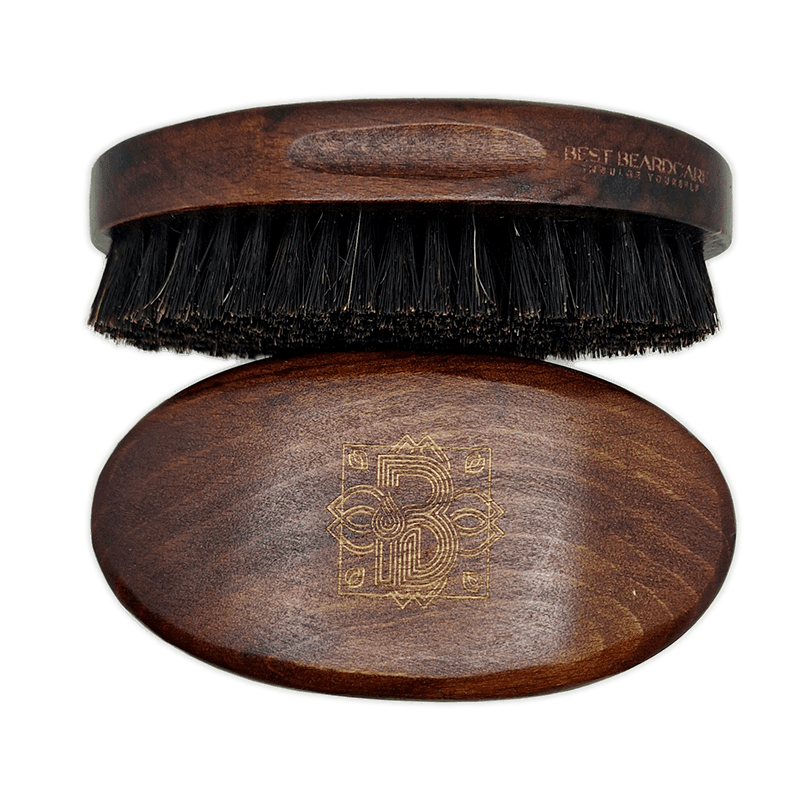 Beard brush made of natural boar bristles & cherry wood